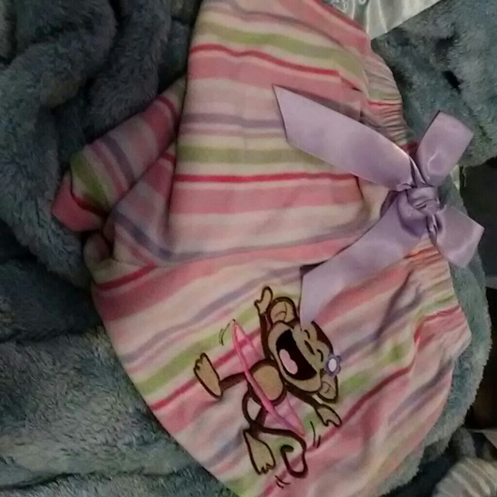 Girls Monkey Pj (Pajama) bottoms